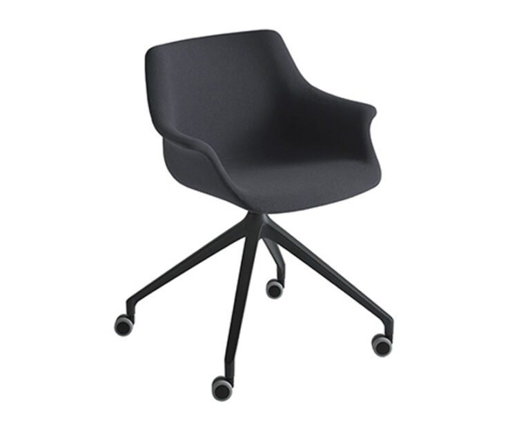 Room B Bell black swivel shell chair