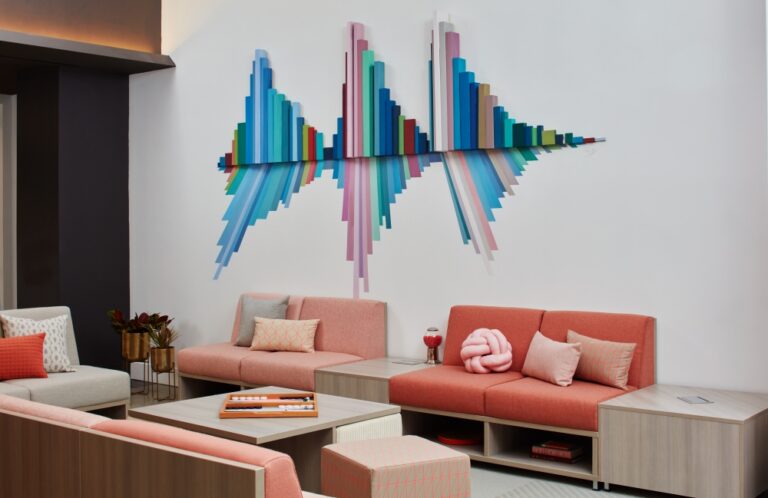 AIS LB lounge seating with colorful wall art