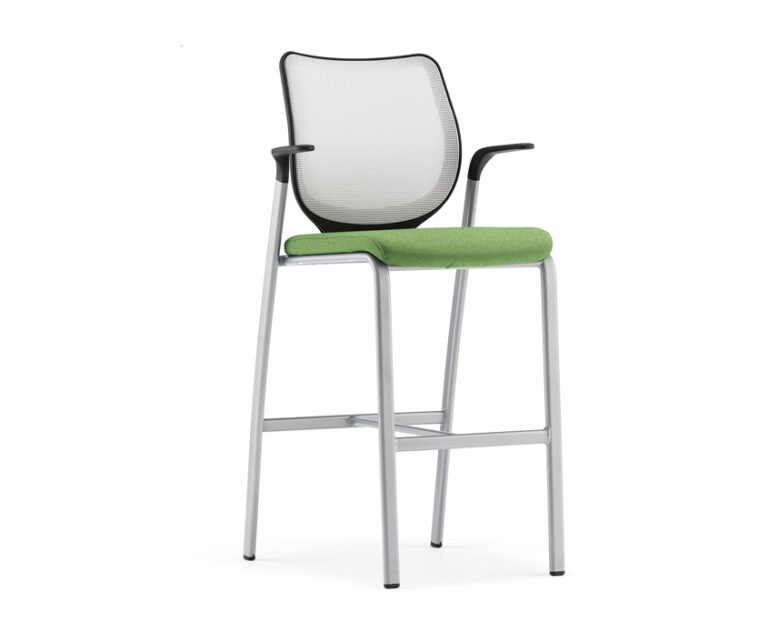HON Nucleus mesh-back stool with green seat