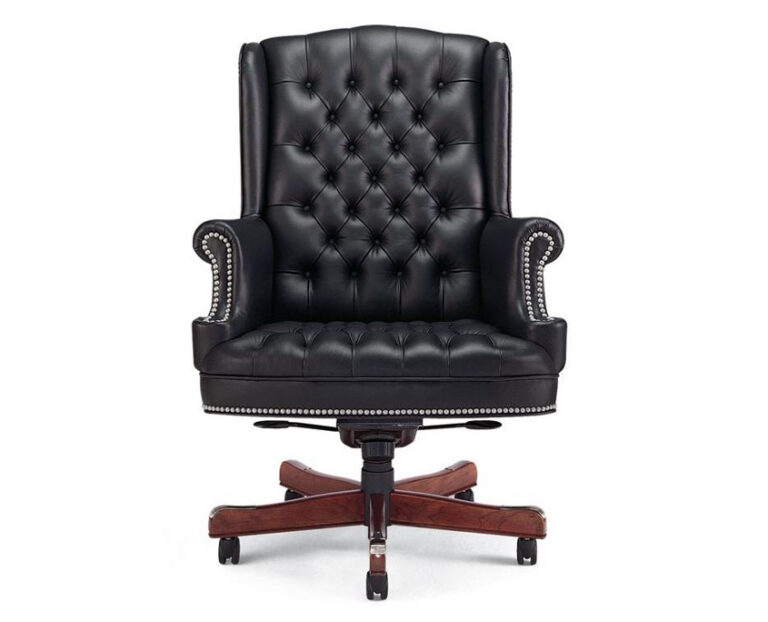 Trinity Traditional Barrister tufted leather executive chair