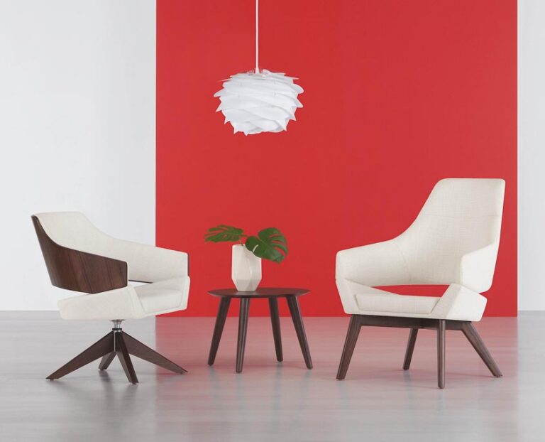 Encore Seating Twirl lounge chairs with a side table