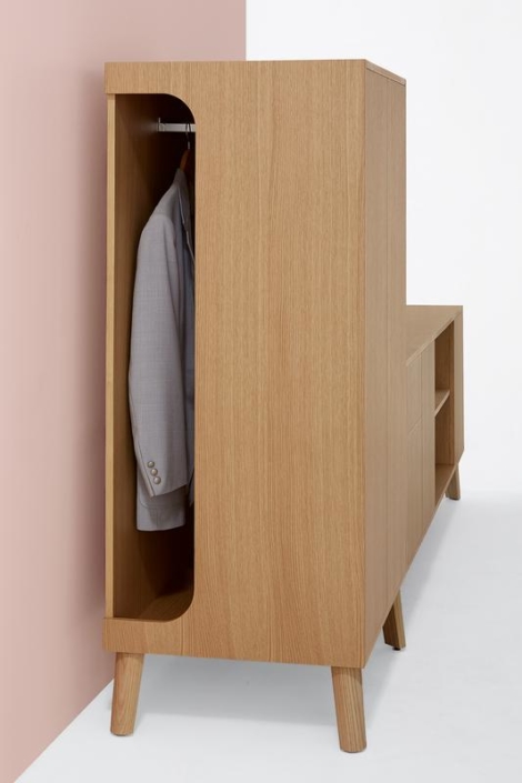 desk with small closet