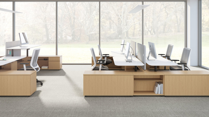 Modern Workstation Desks Storage