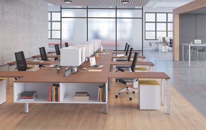 Modern Office Workstation Desk Storage