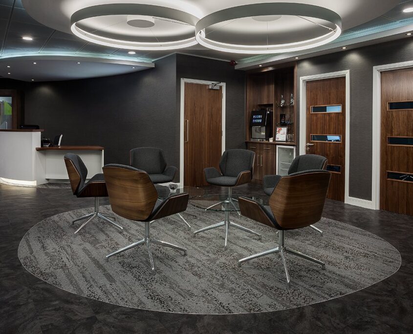 Boss Design Kruze lounge chairs in a reception area
